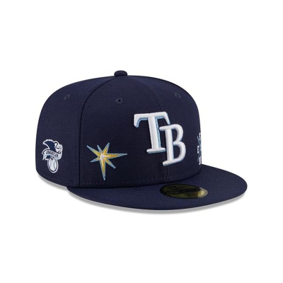 Blue Tampa Bay Rays Hat - New Era MLB Multi 59FIFTY Fitted Caps USA7182049